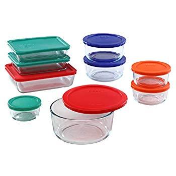 Pyrex Meal Prep Simply Store Glass Container Set, 18-Piece