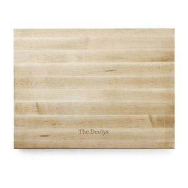 Personalized John Boos 20"x15" Edge Grain Maple Cutting Board