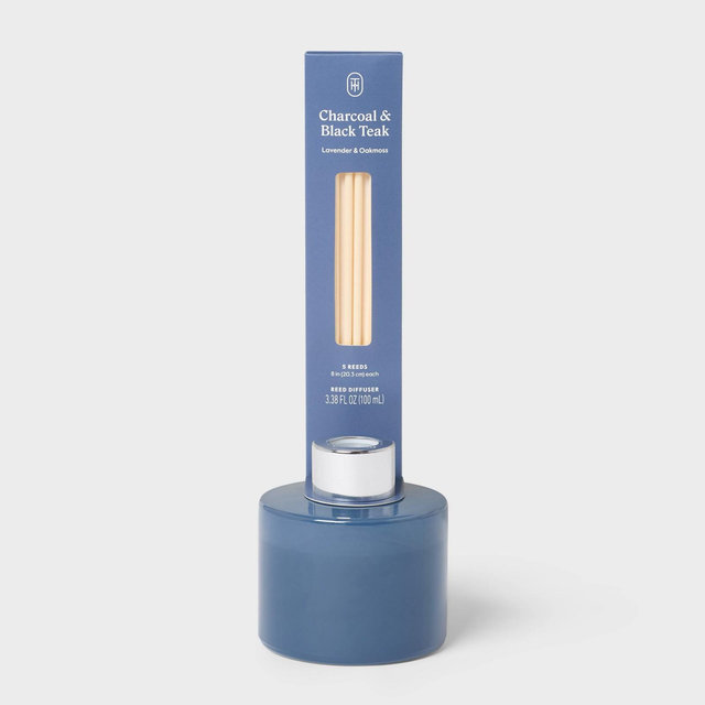 100ml Charcoal and Black Teak Reed Diffuser - Threshold™