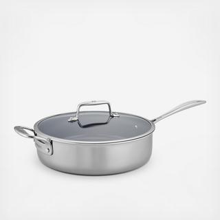 Nonstick Saute Pan with Lid and Helper Handle