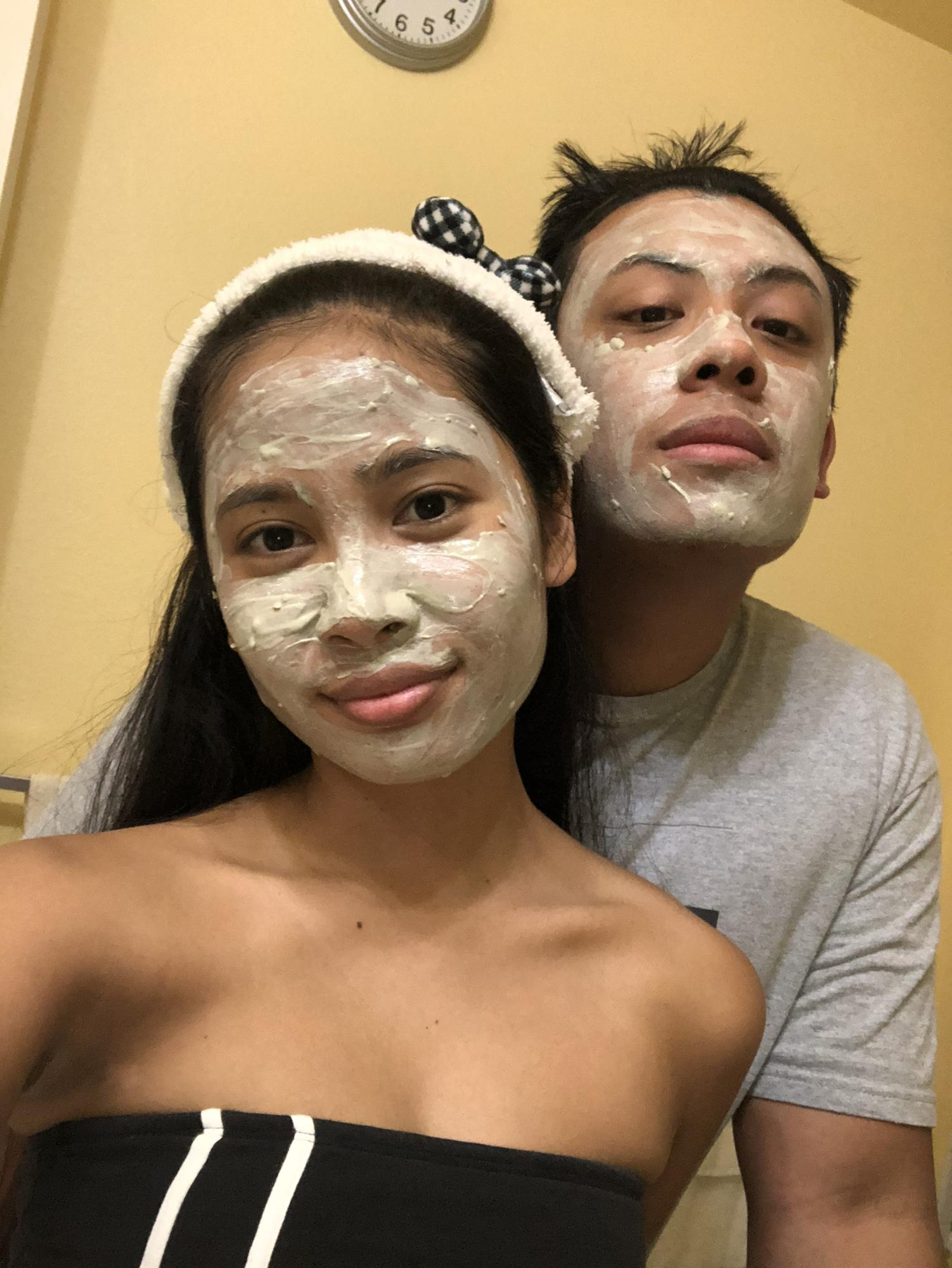 When you have a girlfriend who is into skincare, she creates a regimen for you!