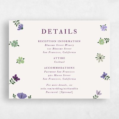 Light Oatmeal, Purple Wedding Enclosure - Terra