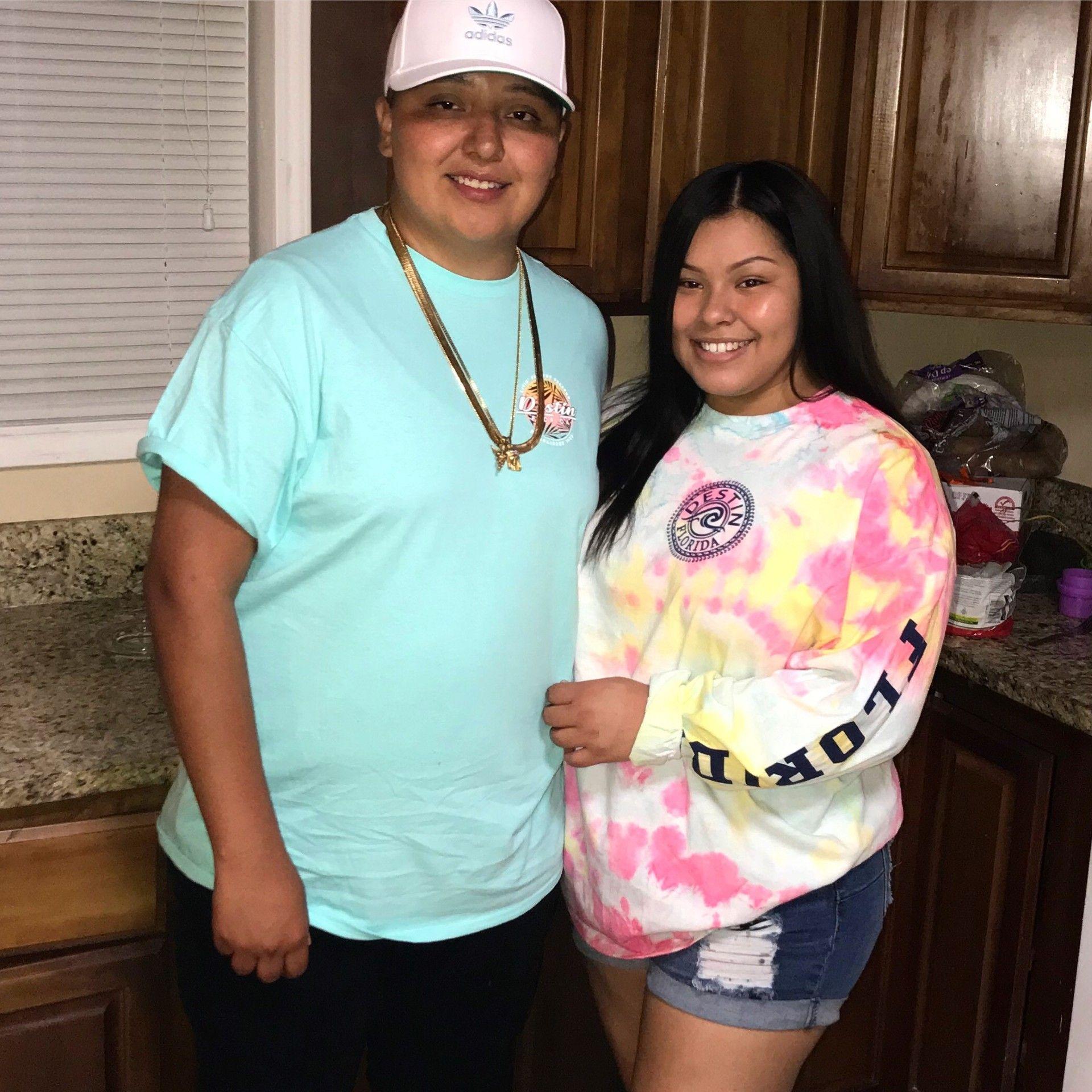 Jackie had just came back from Florida in 2018, and bought Mari this awesome tye-dye t-shirt!