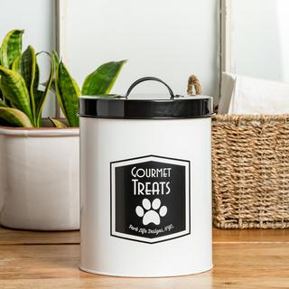 Gourmet Treats Pet Food Storage Tin