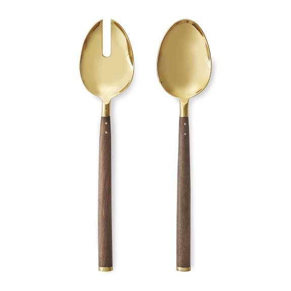 Gold & Wood Servers