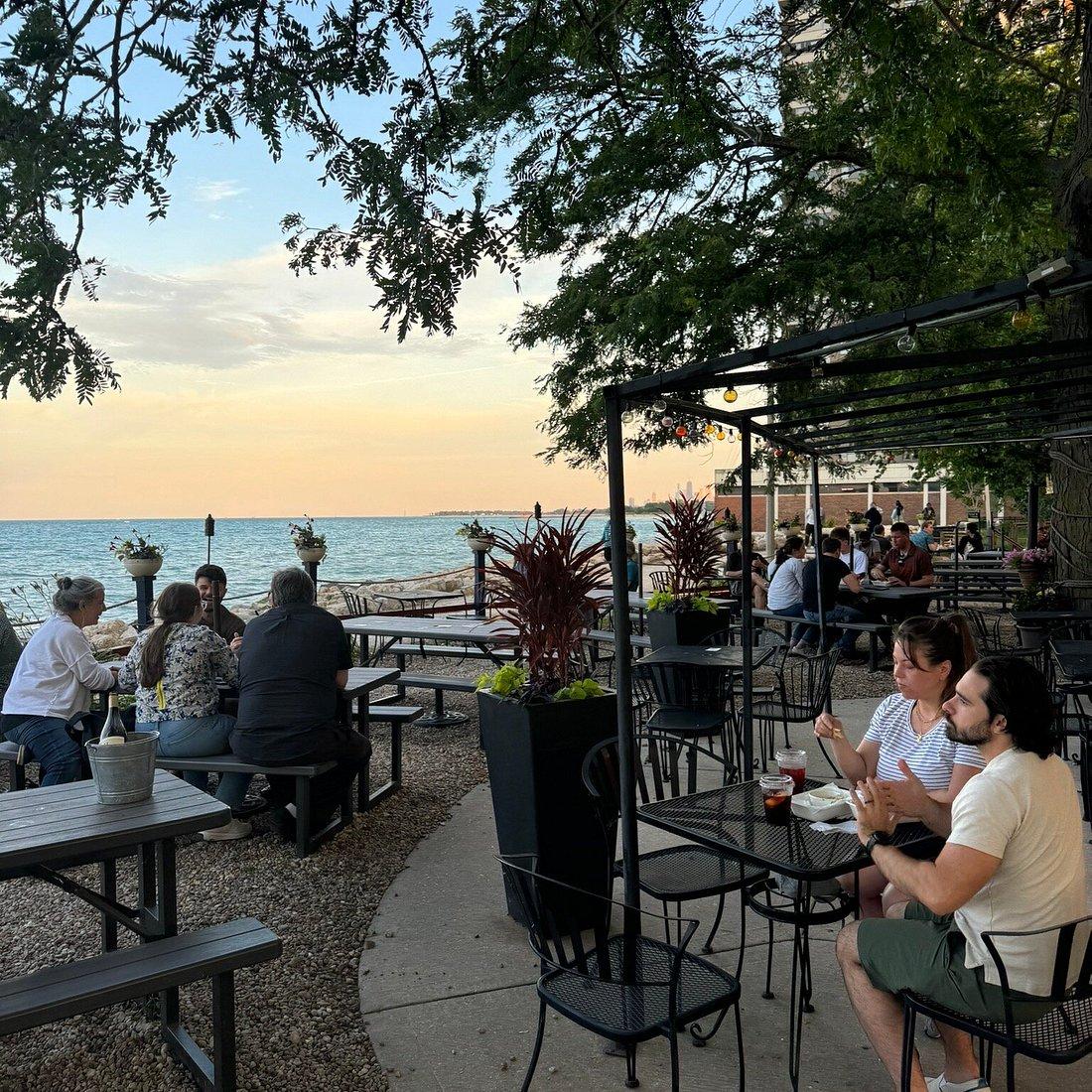 The Waterfront Cafe (outdoor cafe on Lake Michigan with snacks, drinks, and live music) - 6219 N Sheridan Rd, Chicago