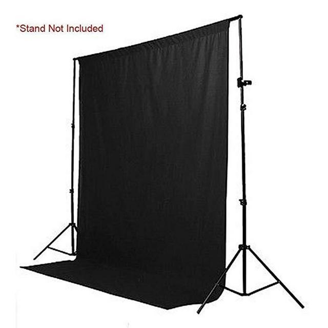 StudioFX 6 ft X 9 ft Black Muslin Backdrop 100% Cotton
