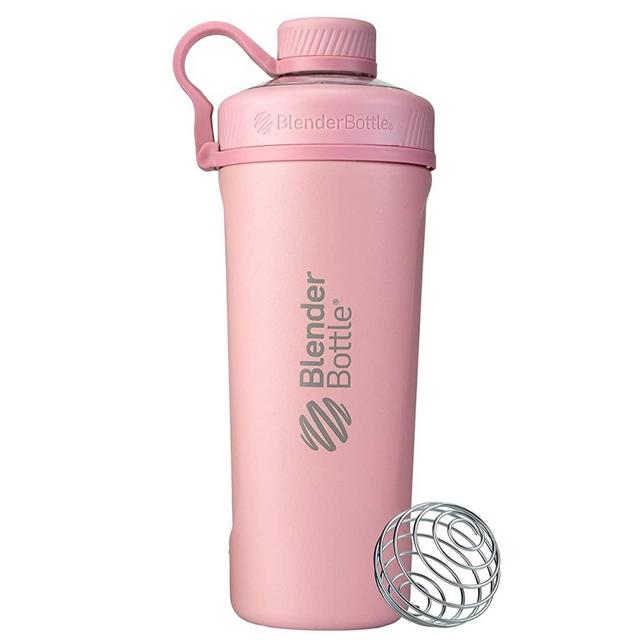 BlenderBottle Radian Insulated Stainless Steel Shaker Bottle, 26- Ounce, Rose Pink