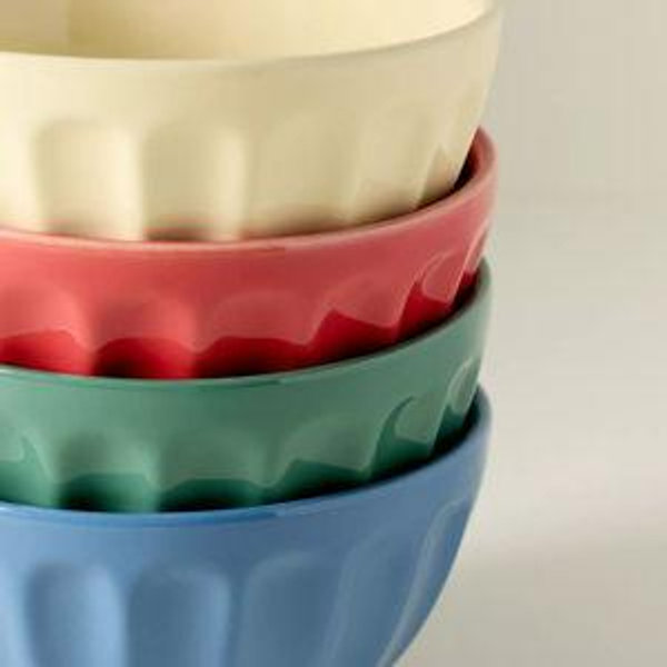 The Latte Stoneware Cereal Bowls, Set of 4: Amelie Edition