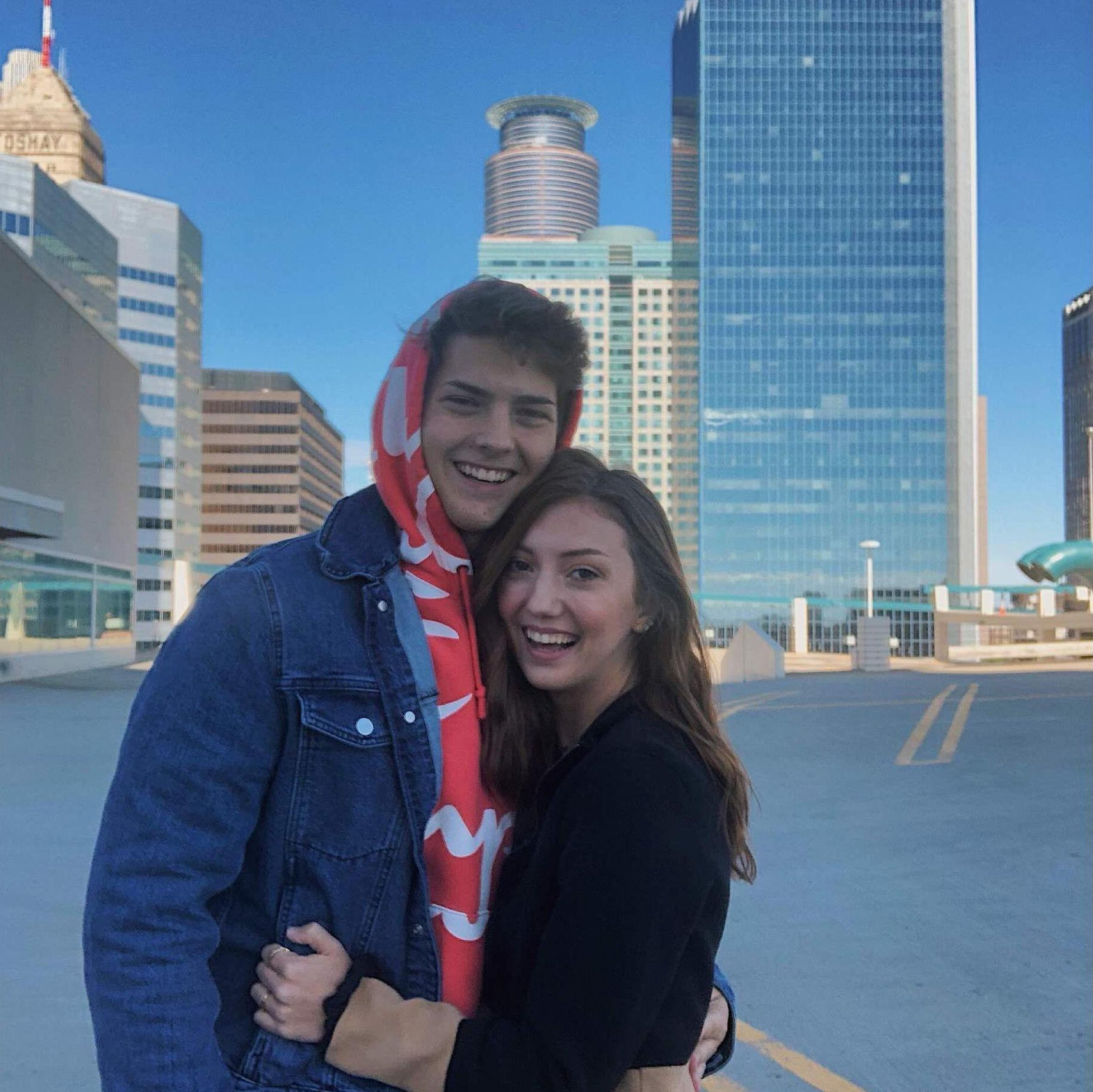 September 2019 - Visiting each other in college. Claire at University of Minnesota Twin Cities and Mattias at UW Eau Claire.