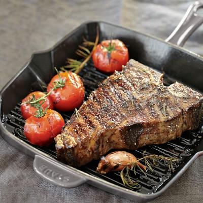 Staub Enameled Cast Iron Grill Pan with Side Spouts