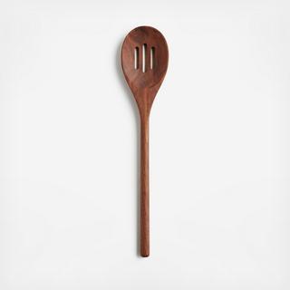 Modern Walnut Slotted Spoon