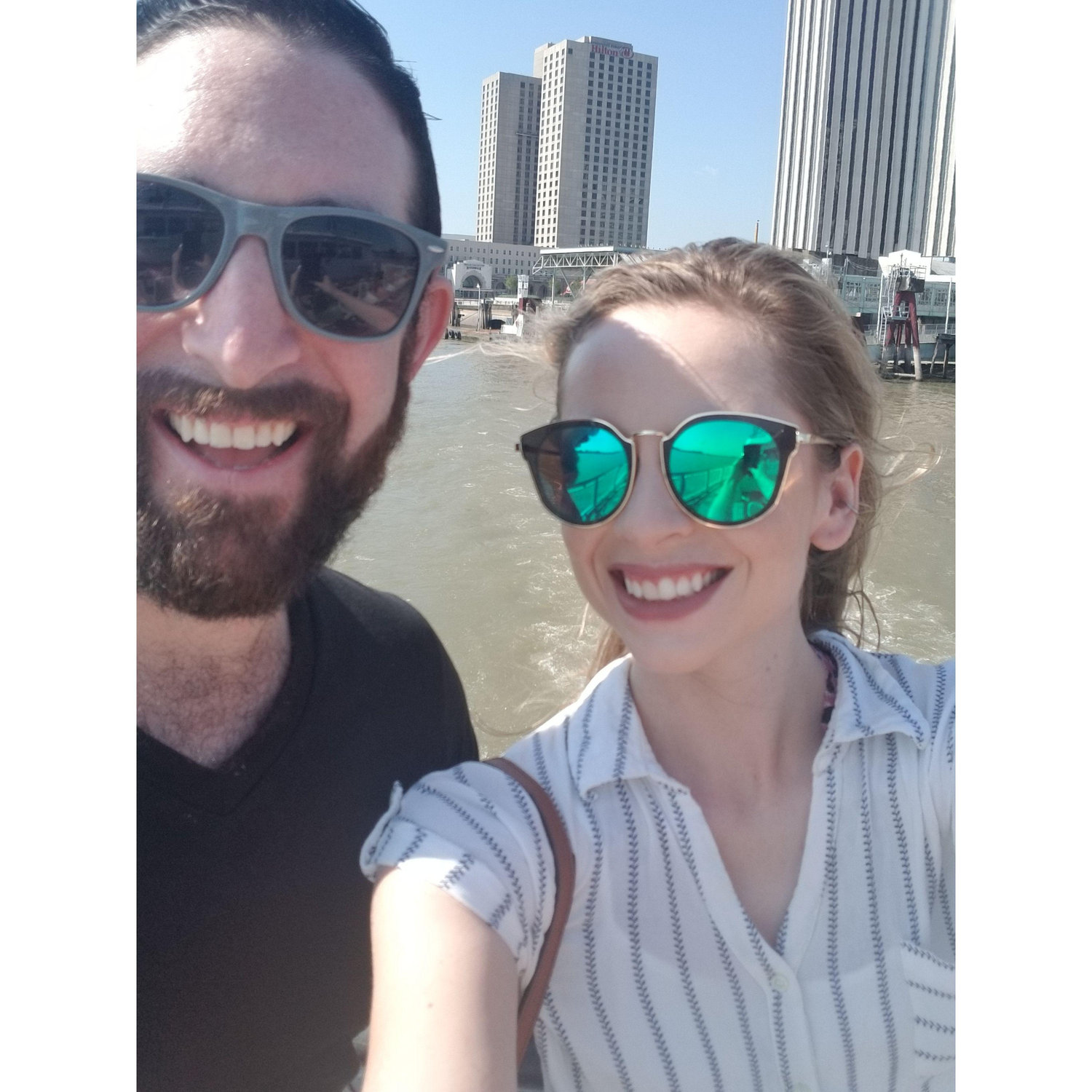 Banks of the Mississippi River in NOLA! One of our favorite spots to visit.