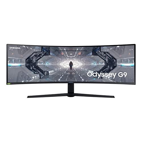 SAMSUNG 49-inch Odyssey G9 Gaming Monitor | QHD, 240hz, 1000R Curved, QLED, NVIDIA G-SYNC & FreeSync | LC49G95TSSNXZA Model