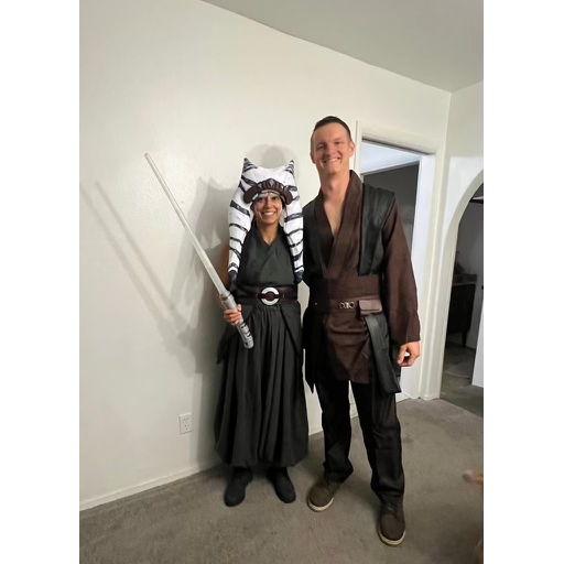 Gianna love Halloween and told Aaron he was signing up for themed costumes!