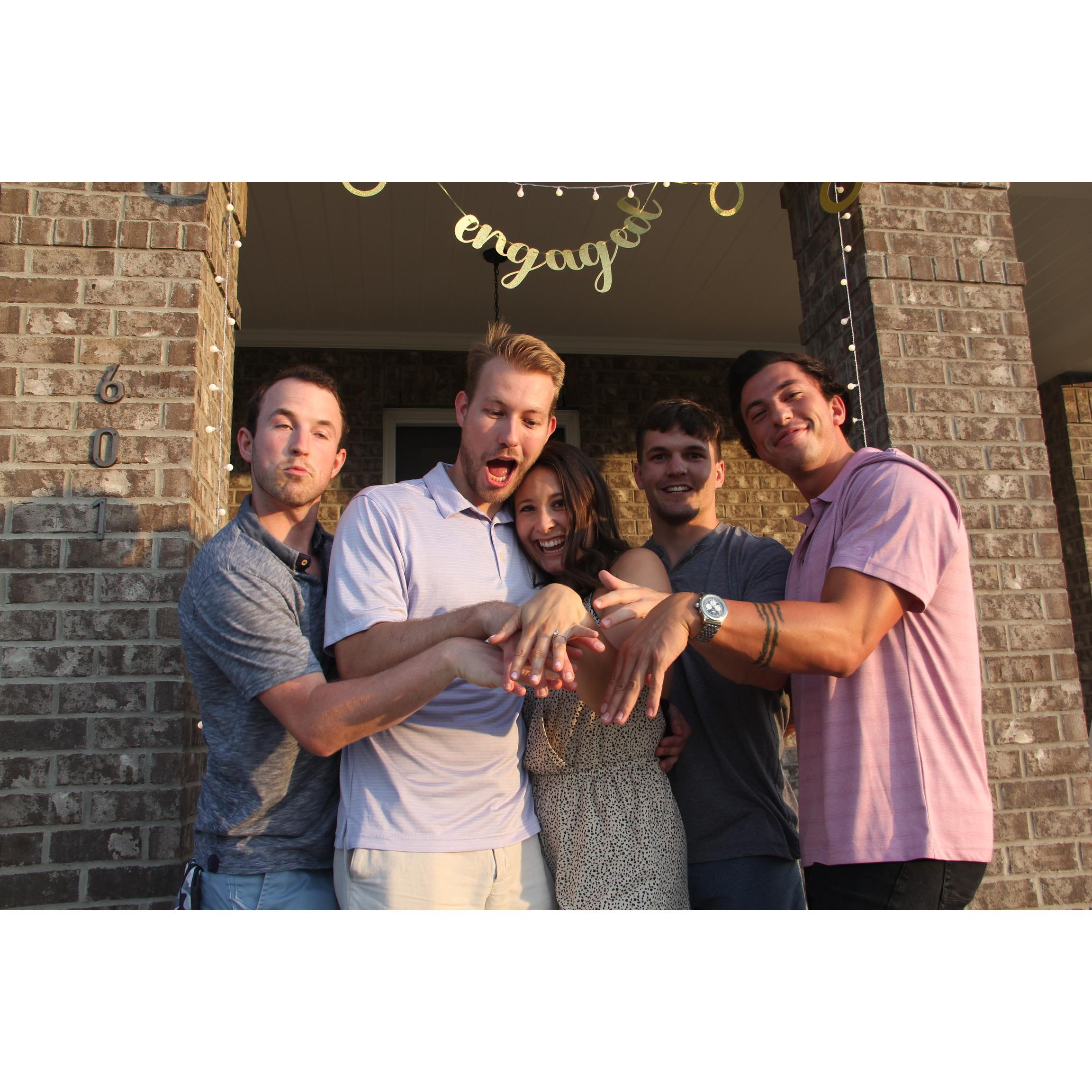 Celebrating our engagement with close friends (2020)