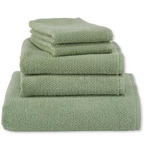 Organic Textured Cotton Towel Set - White