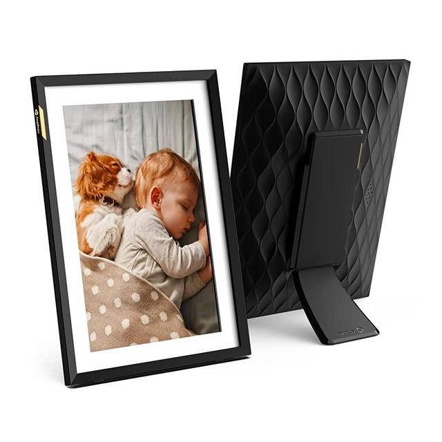 Nixplay 10.1 inch Touch Screen Smart Digital Picture Frame with WiFi (W10P) - Black Classic Matte - Share Photos and Videos Instantly via Email or App