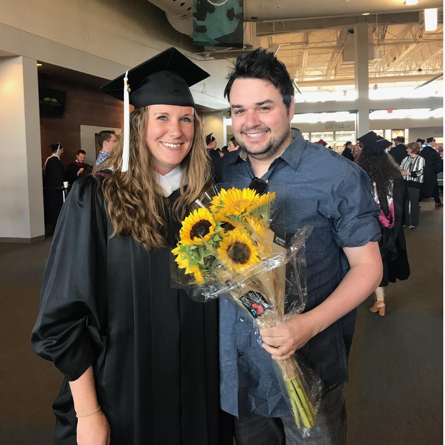 Danica's master's degree graduation ceremony!