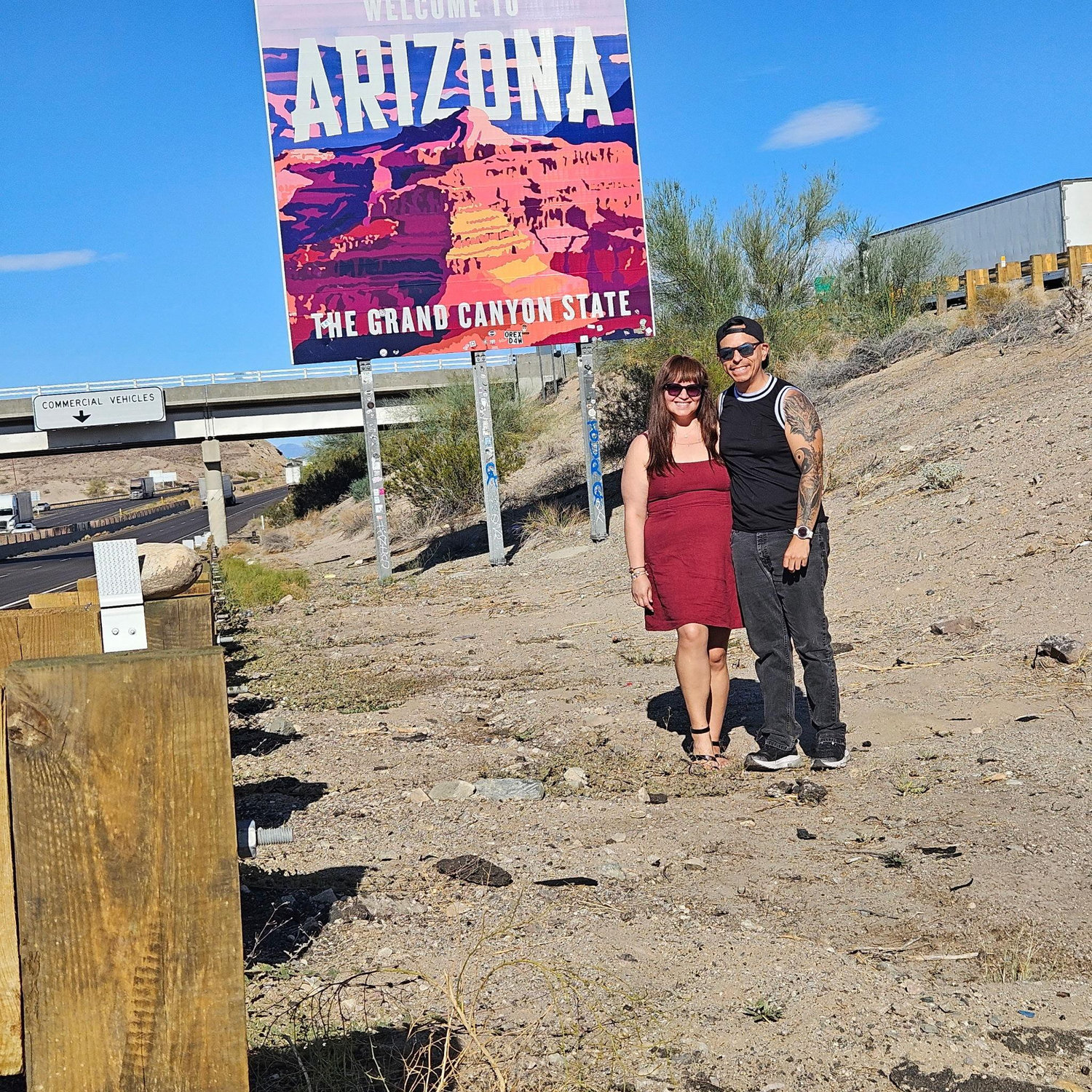 Crossing state lines together—California to Arizona, New Mexico, and finally Texas 🚗❤️