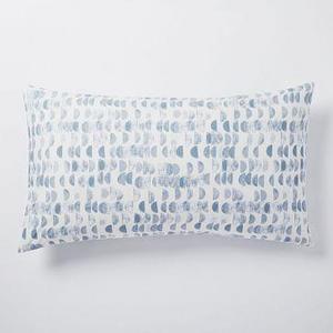 Organic Half Moon King Sham, Shimmer Blue