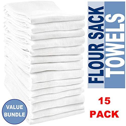 Simpli-Magic 79146 White 15 Pack Flour Sack Towels, x 28'', 15 Pack