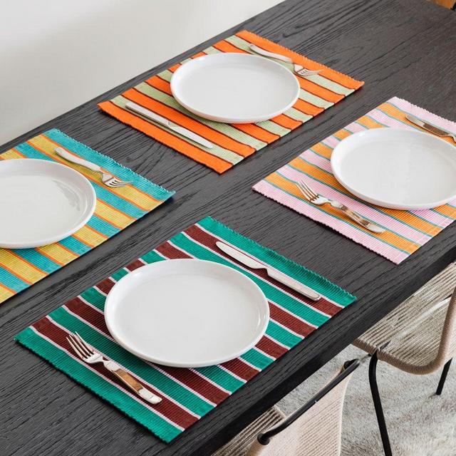 Set of 4 Stripe Placemats