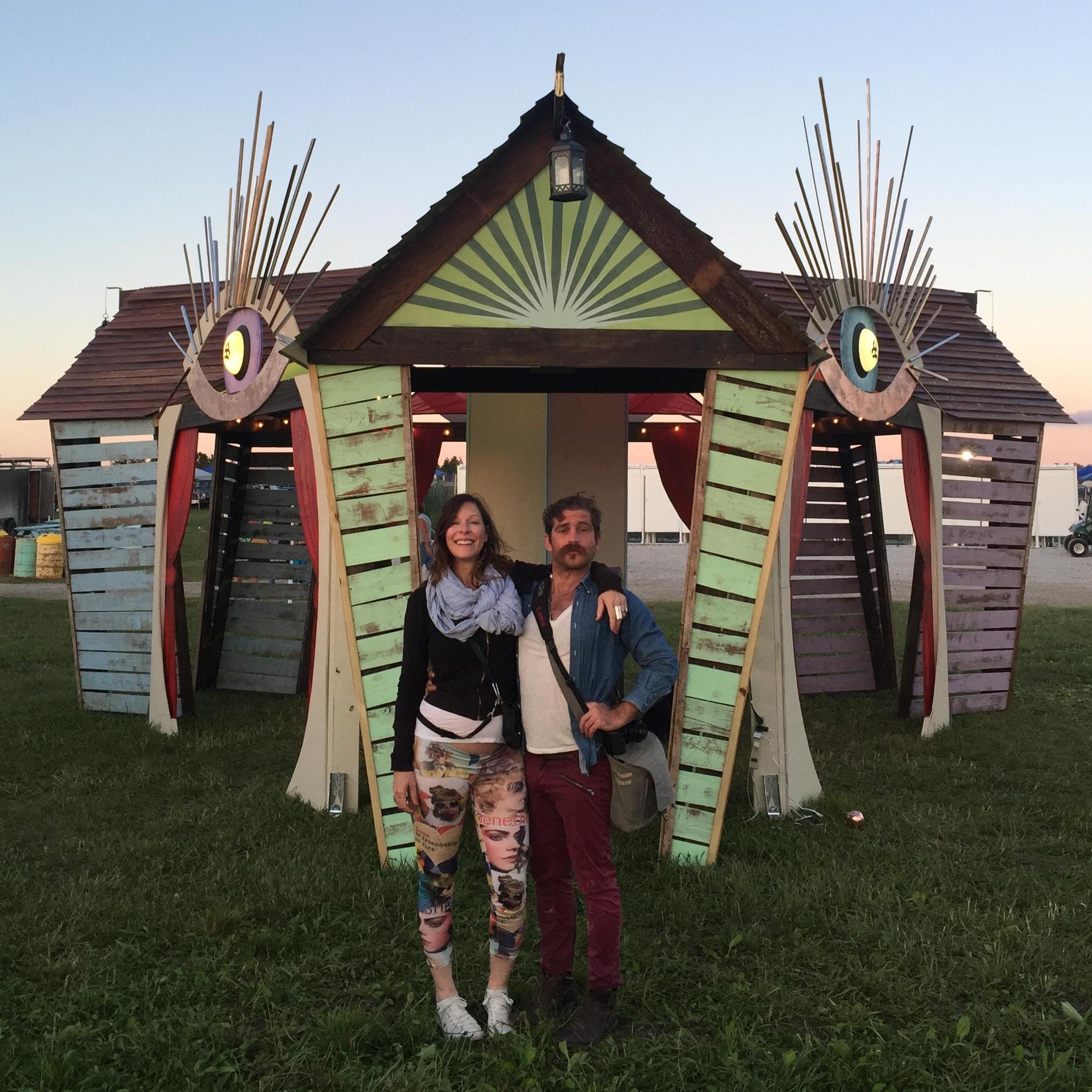 At Bonnaroo with the KaleidoShack sculpture