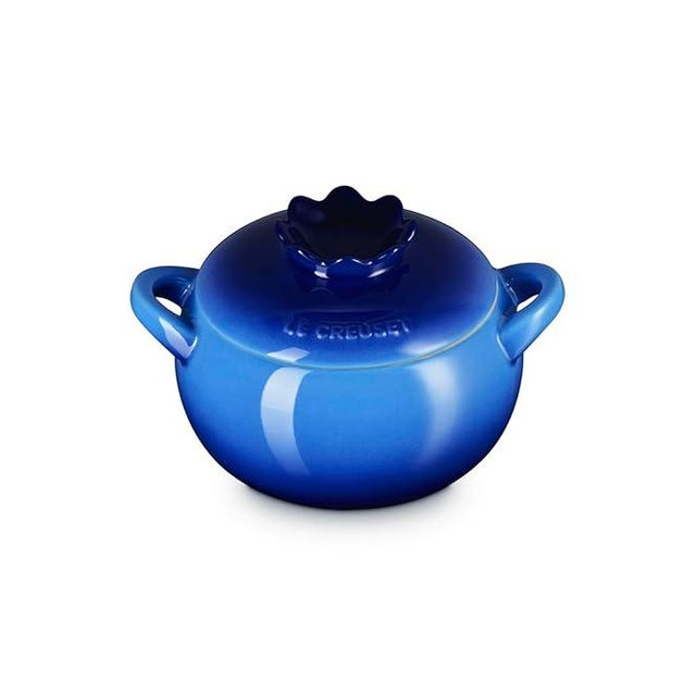 Le Creuset Stoneware Blueberry Mini Cocotte, 16 oz., Azure