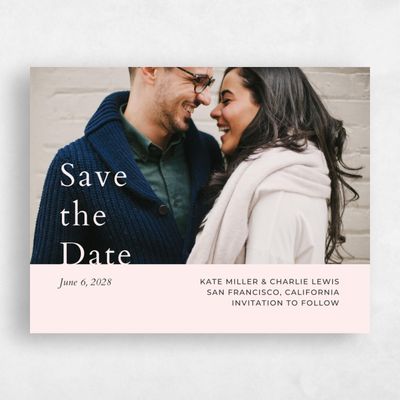 Blush, Pink Wedding Save the Date - Morrison Rise