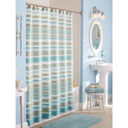Better Homes and Gardens Classic Stripe Fabric Shower Curtain