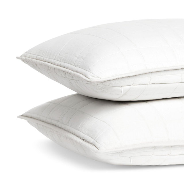 Brooklinen Lightweight Cotton Quilted Standard Sham Set