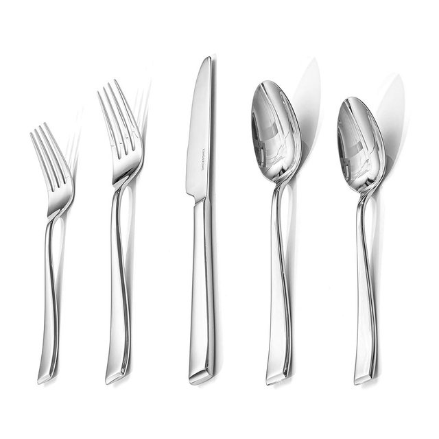 KINGSTONE Mirror Polish Silverware Set for 8, 40-Piece 18/10 Stainless Steel Flatware Set, Dishwasher Safe Cutlery Set for Wedding, Home, Restaurant, Knives Spoons and Forks Set