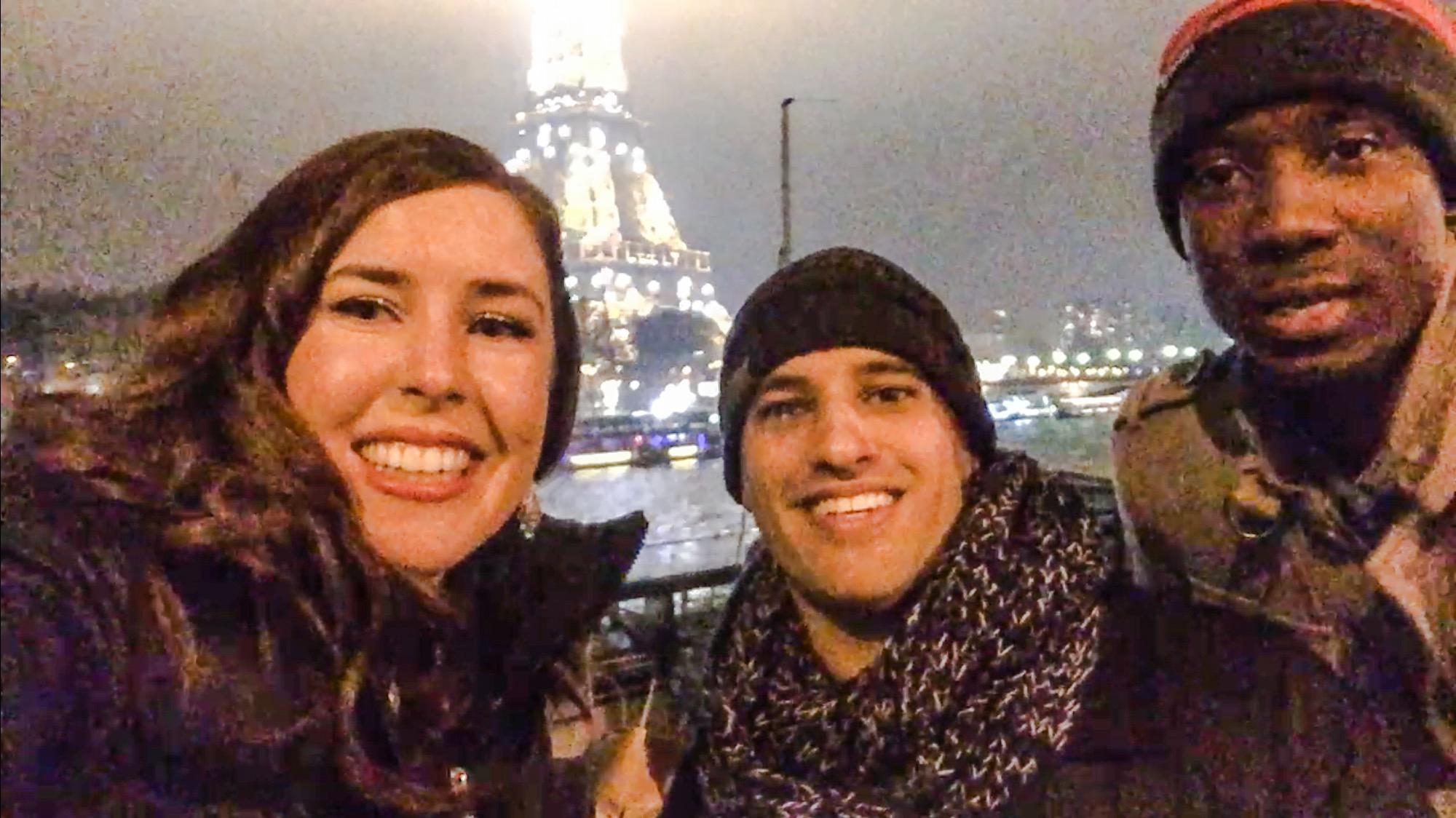 Le Eiffel Tower sparkling and golden! We went for New Years Eve!