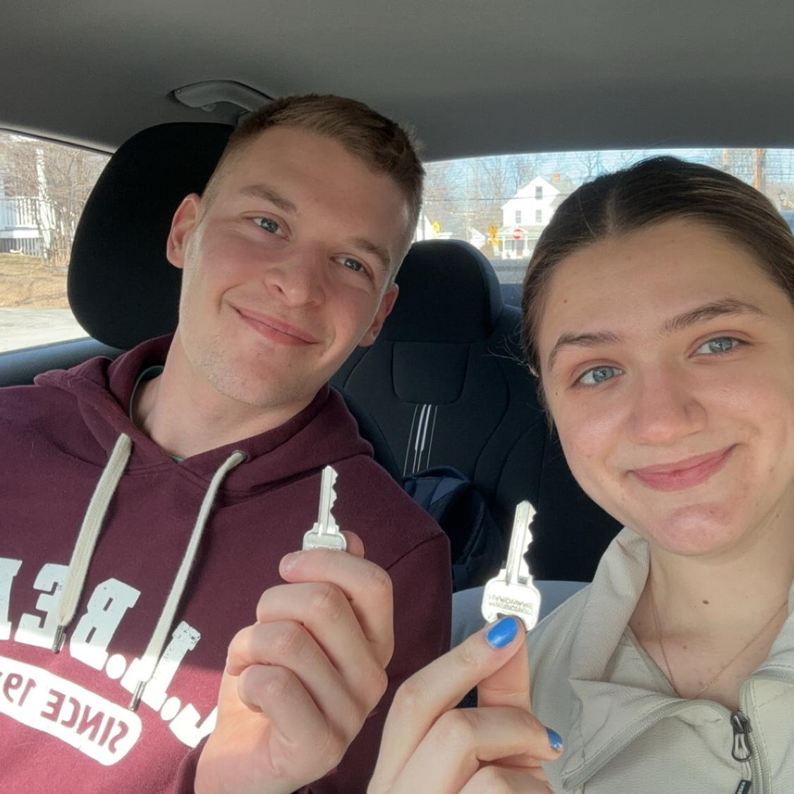 Getting the keys to our first apartment