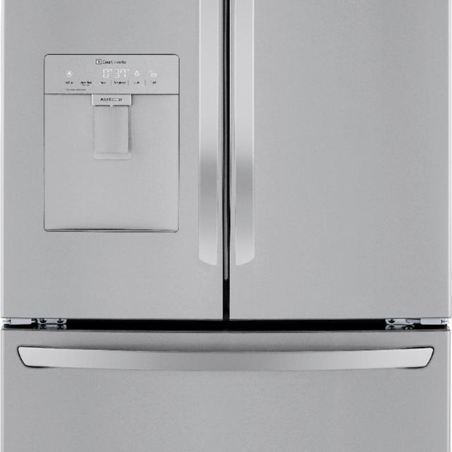 LG - 29 Cu. Ft. 3-Door French Door Smart Refrigerator with Ice Maker and External Water Dispenser - Stainless steel