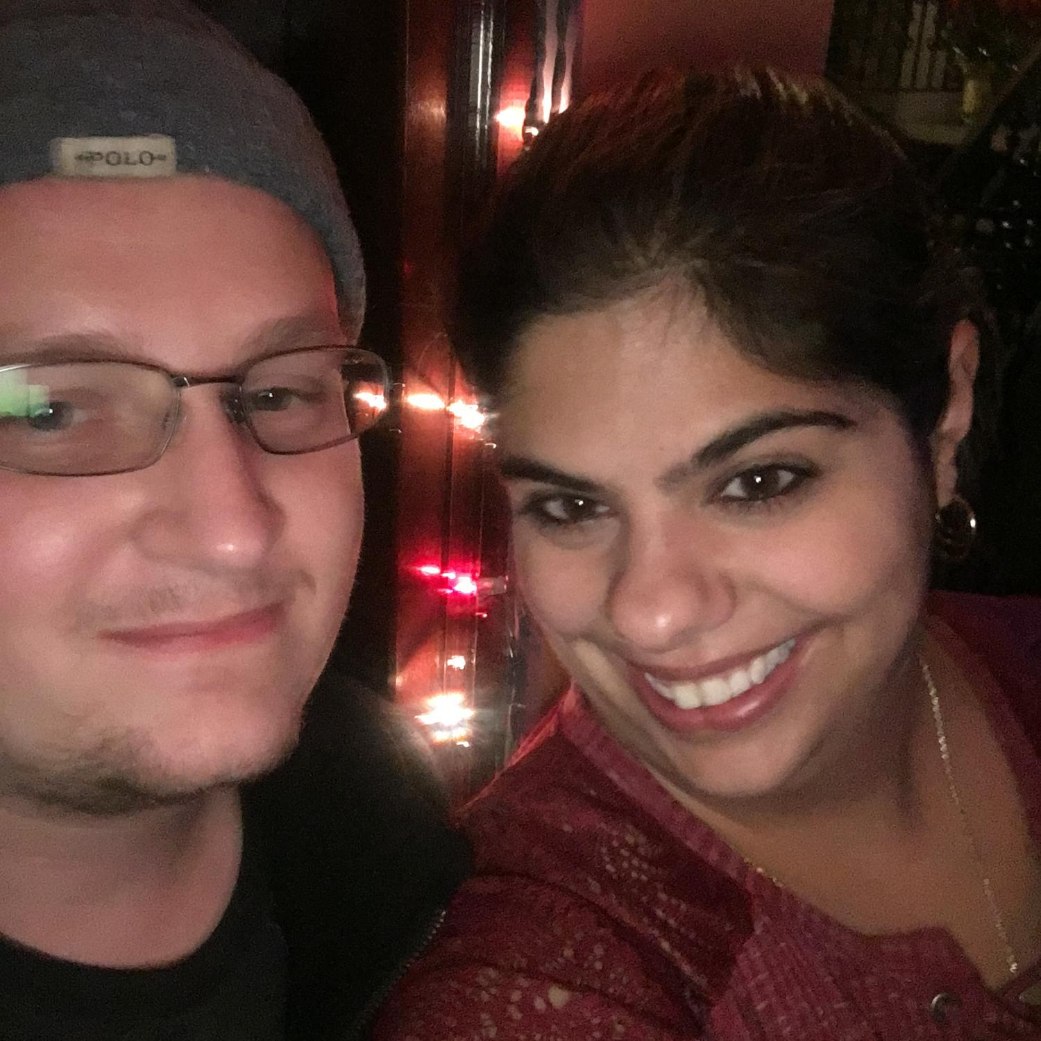 Birthday celebration. Our first time at a bar together. Thanks marissa.