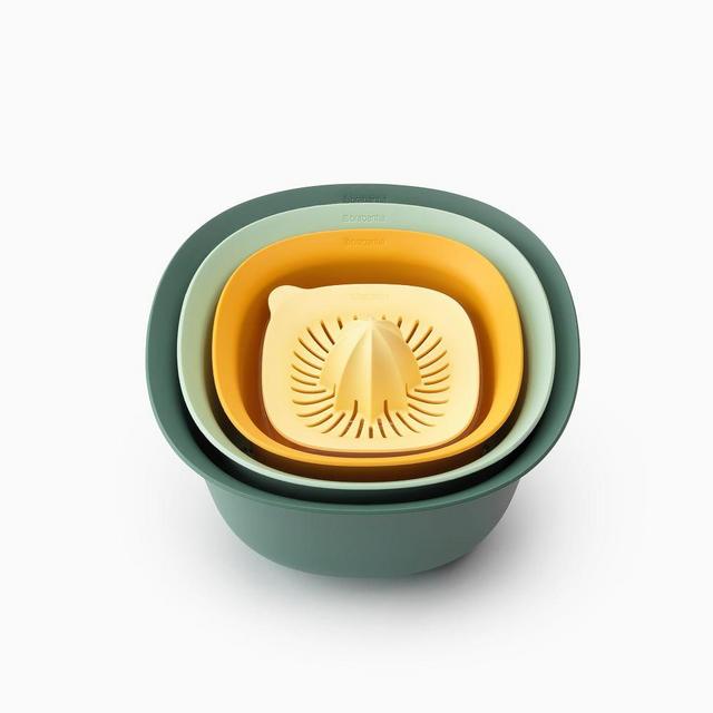 Brabantia Kitchen Mixing Bowl Set, Colander + Measuring Jug With Juicer