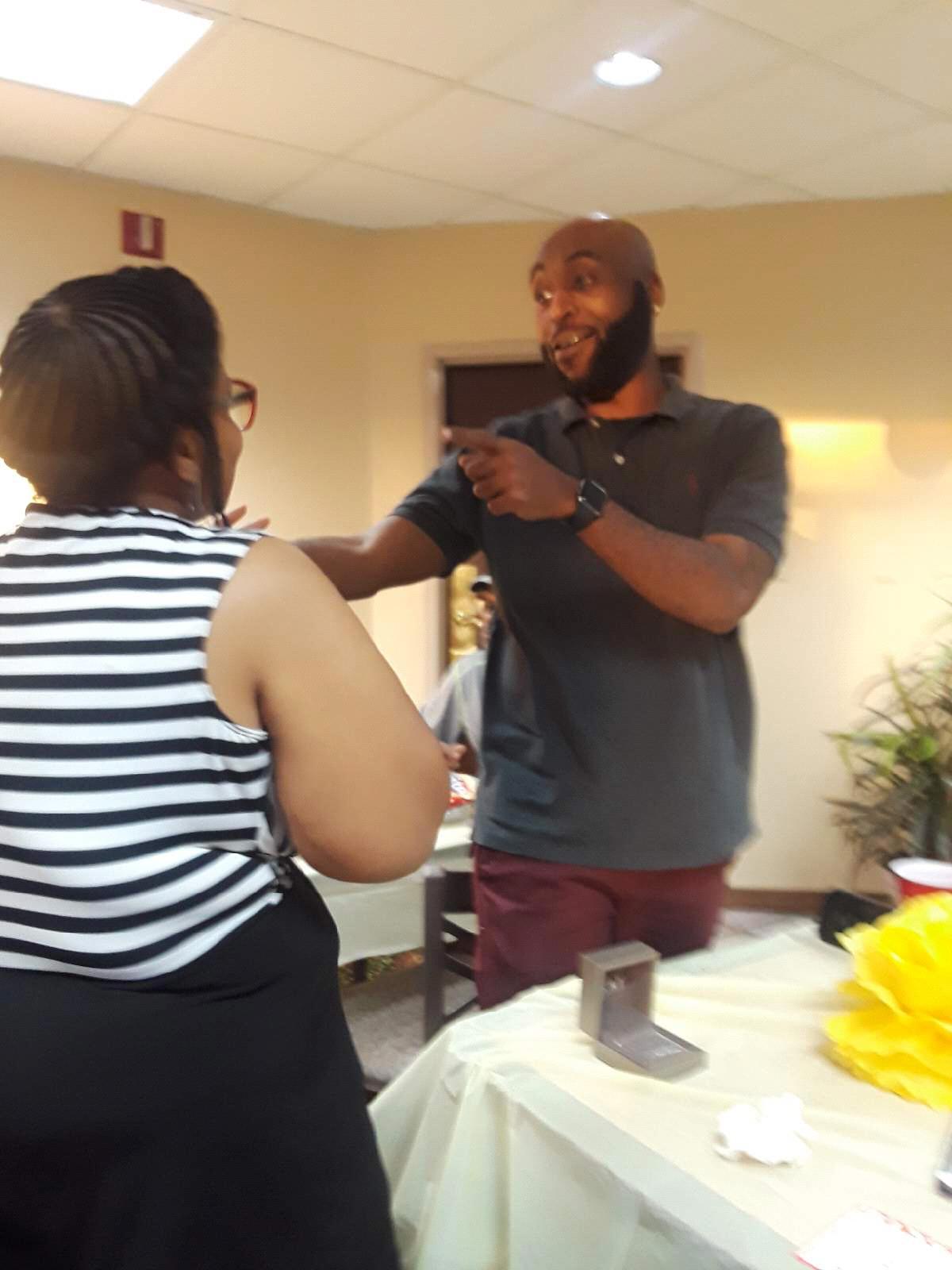 He’s telling me that he told me I would be surprised and not suspect anything. So true!