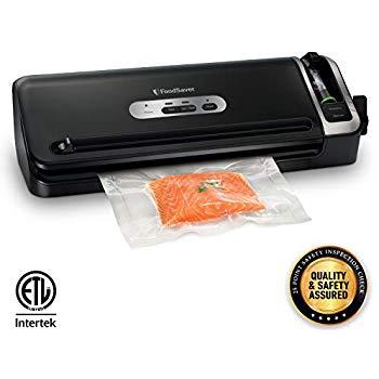 Foodsaver V4440 2-in-1 Vacuum Sealer Machine with Automatic Bag Detection and Starter Kit | Safety Certified | Black & Silver