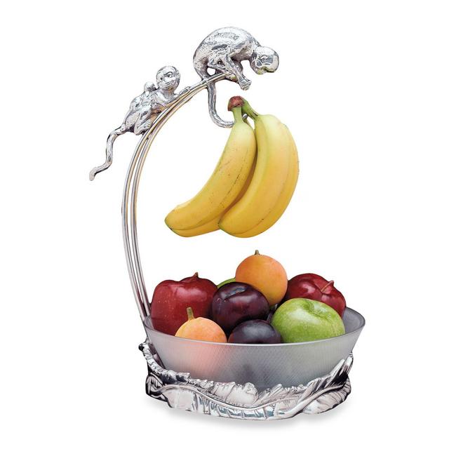 Arthur Court Designs Monkey Banana Holder with Fruit Bowl