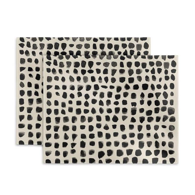 Summer Sun Home Art Dots Beige Set of 4 Placemats - Deny Designs