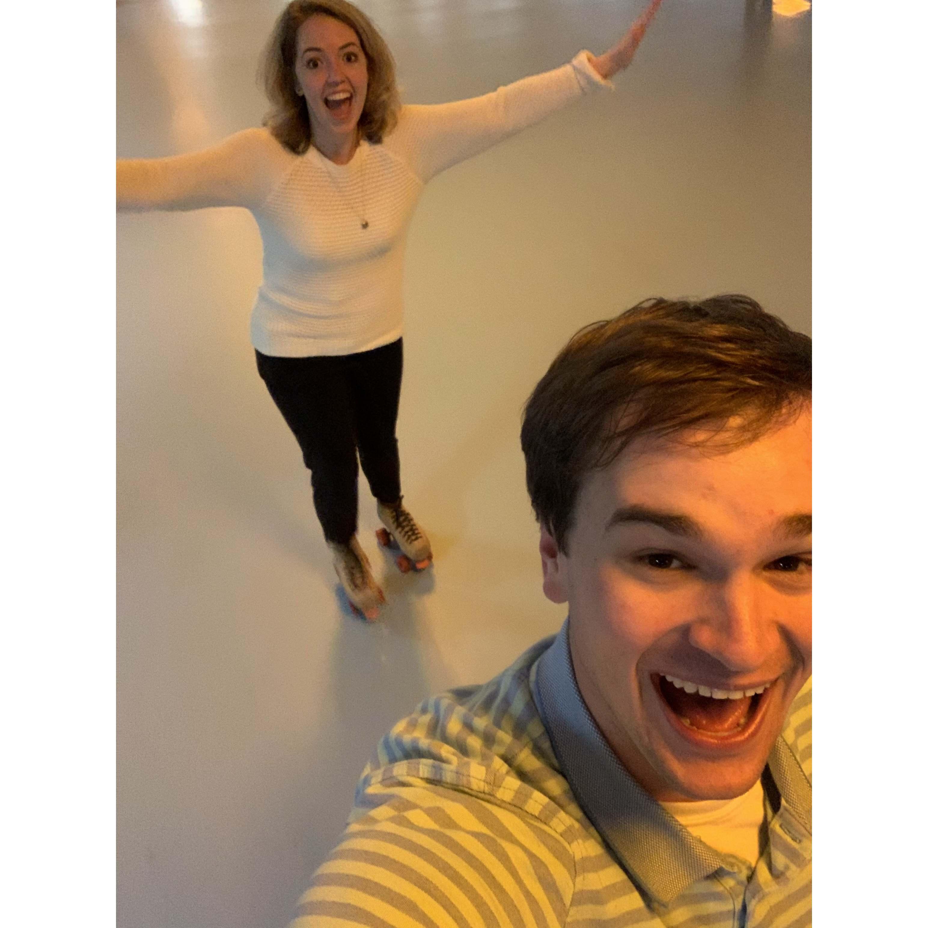 Skating rink for a Valentine's date in 2020