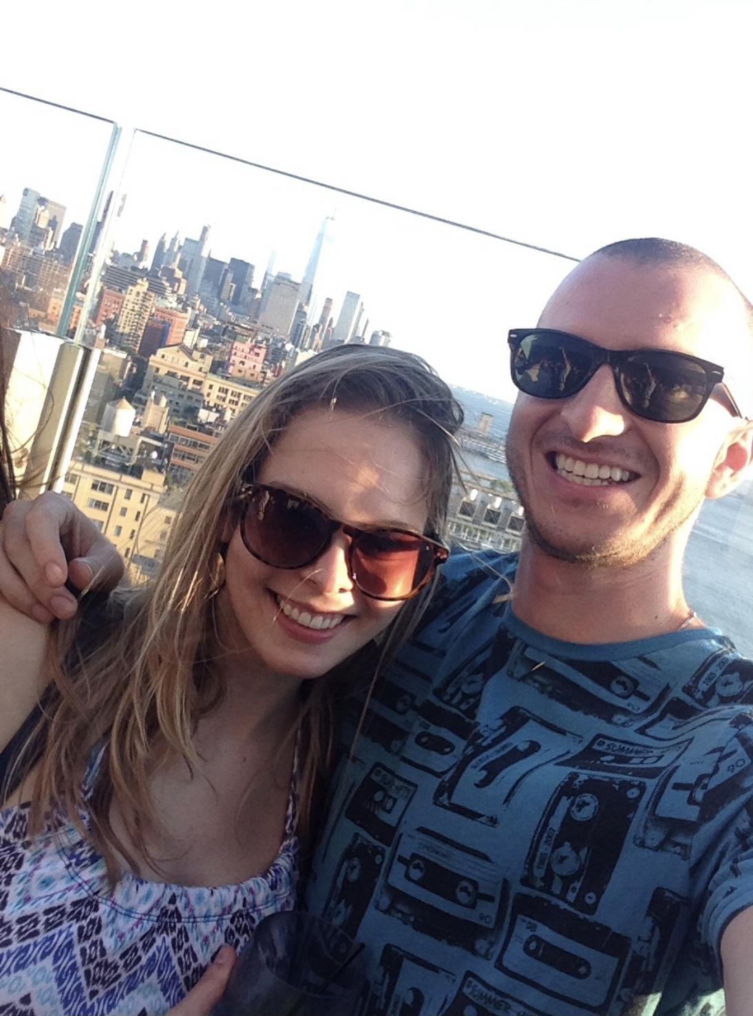 Rooftop of The Standard hotel in NYC, when we were still just friends in 2015