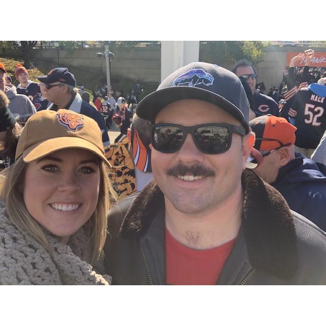 Katie's "favorite birthday ever" at Soldier Field for the Chicago Bears vs LA Chargers game in October 2019.