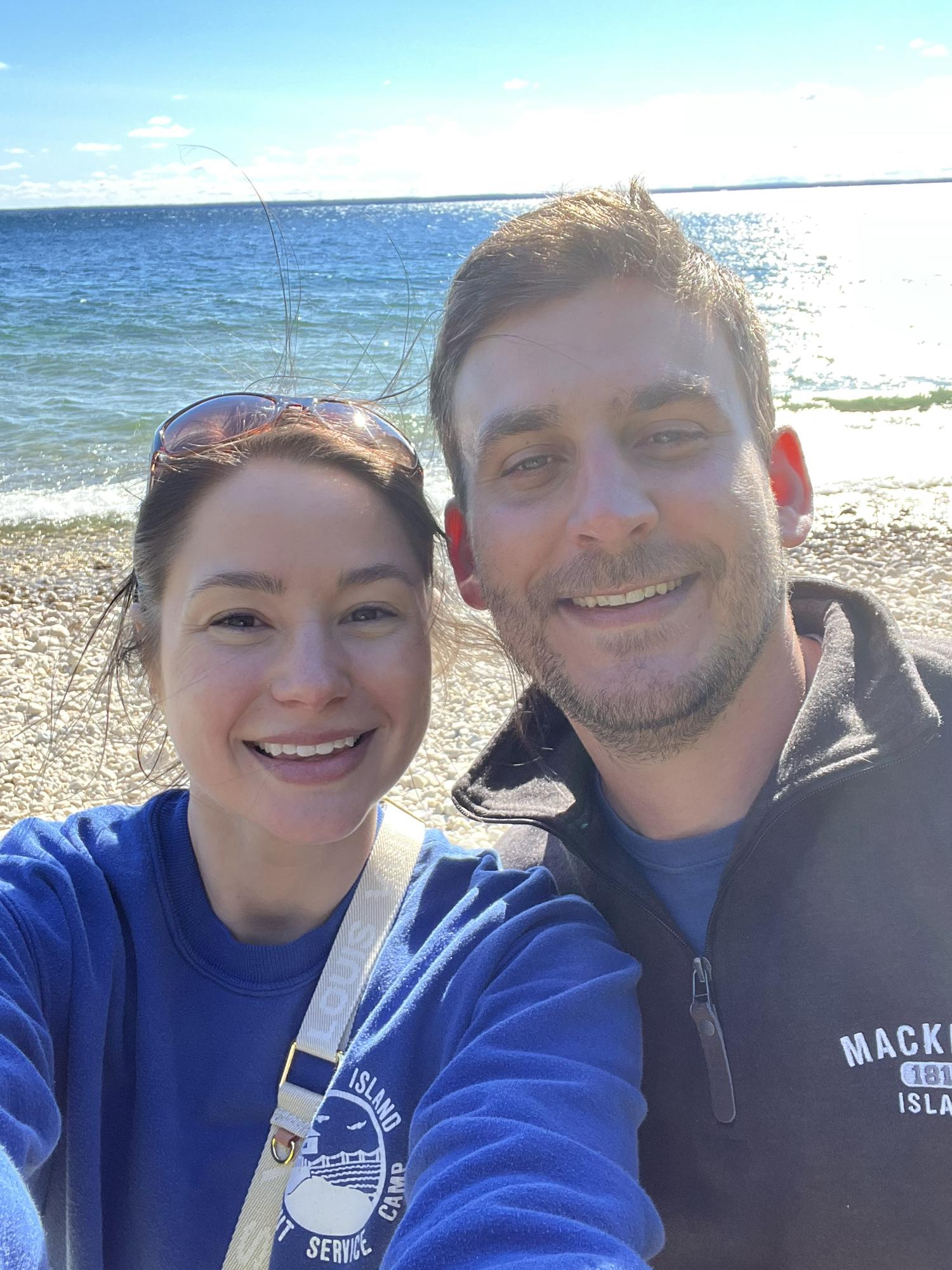 First photo as an engaged couple!
P.S. This is the exact spot Nick proposed!!