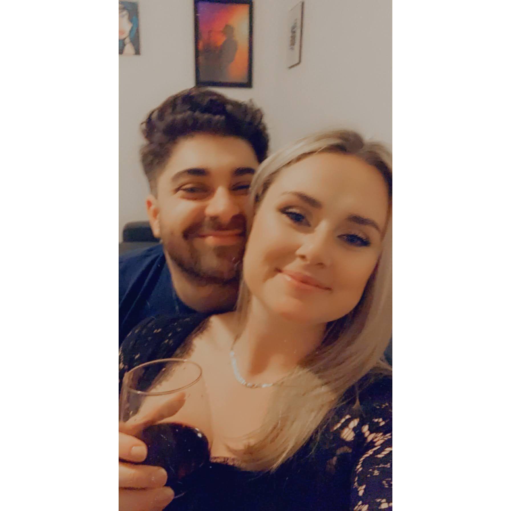Our first photo together