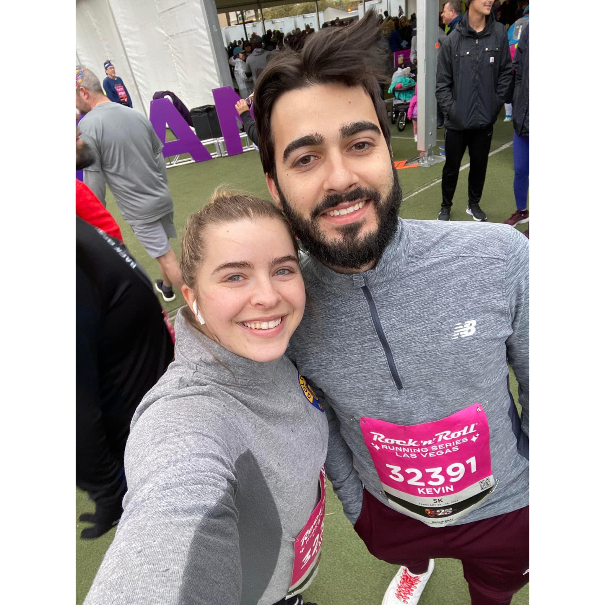 Our first 5k run in Las Vegas 2023