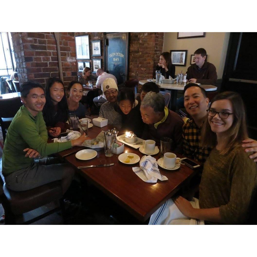 Pre-celebrating Terry's Dad's 76th birthday and his niece's 12th birthday (October 2016)