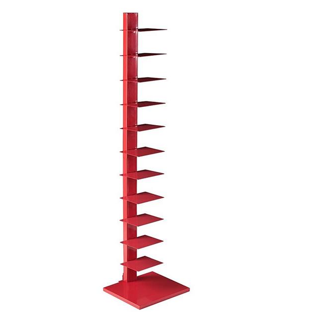Southern Enterprises Spine Tower Shelf in Valiant Poppy, Red (AMZ2949ZH)